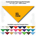 22"x22"x29" Athletic Gold Custom Printed Imported 100% Cotton Pet Bandanna